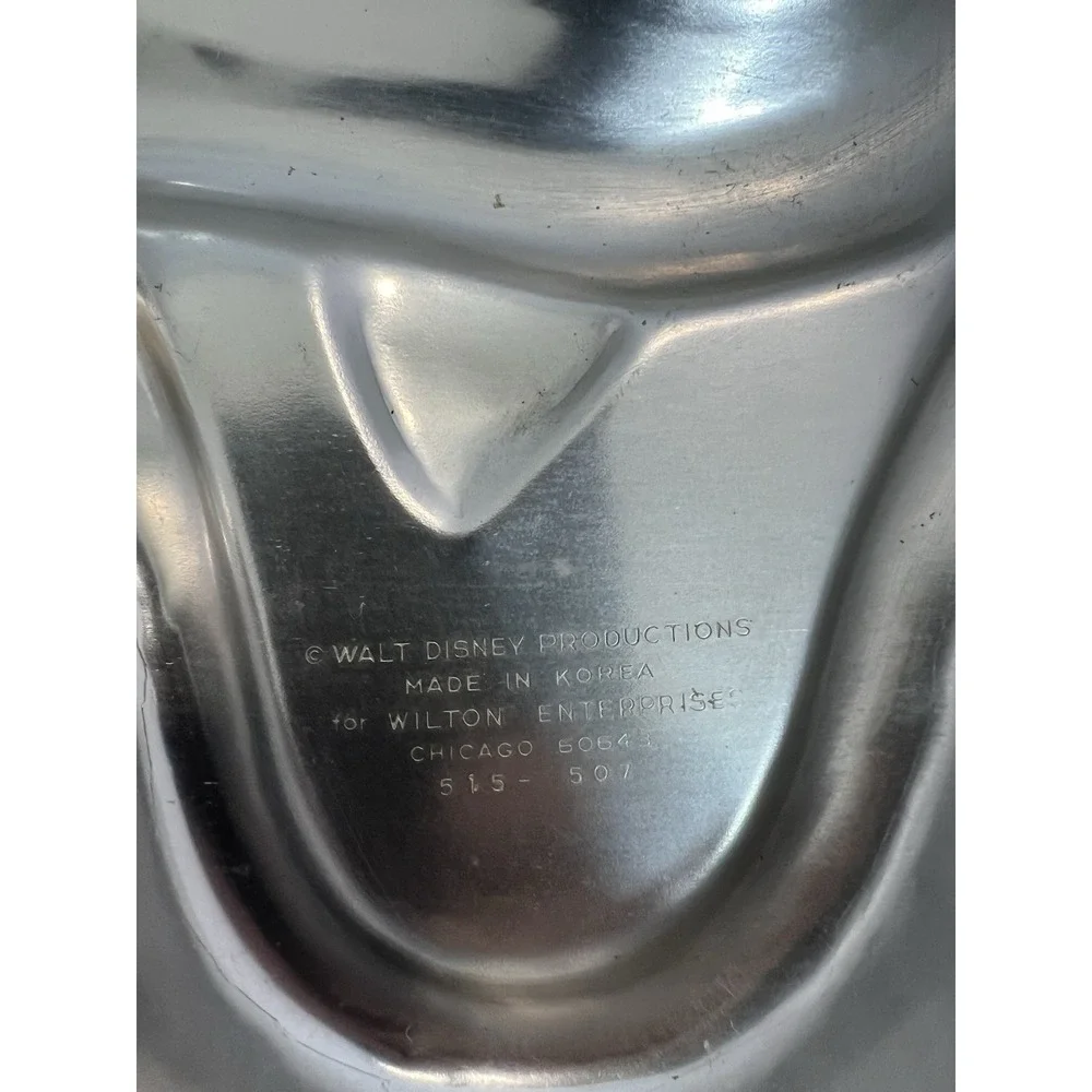 Disney 1976 Donald Duck Goofy Wilton Korea Aluminum Cake Pan Rare Lot Set Large
